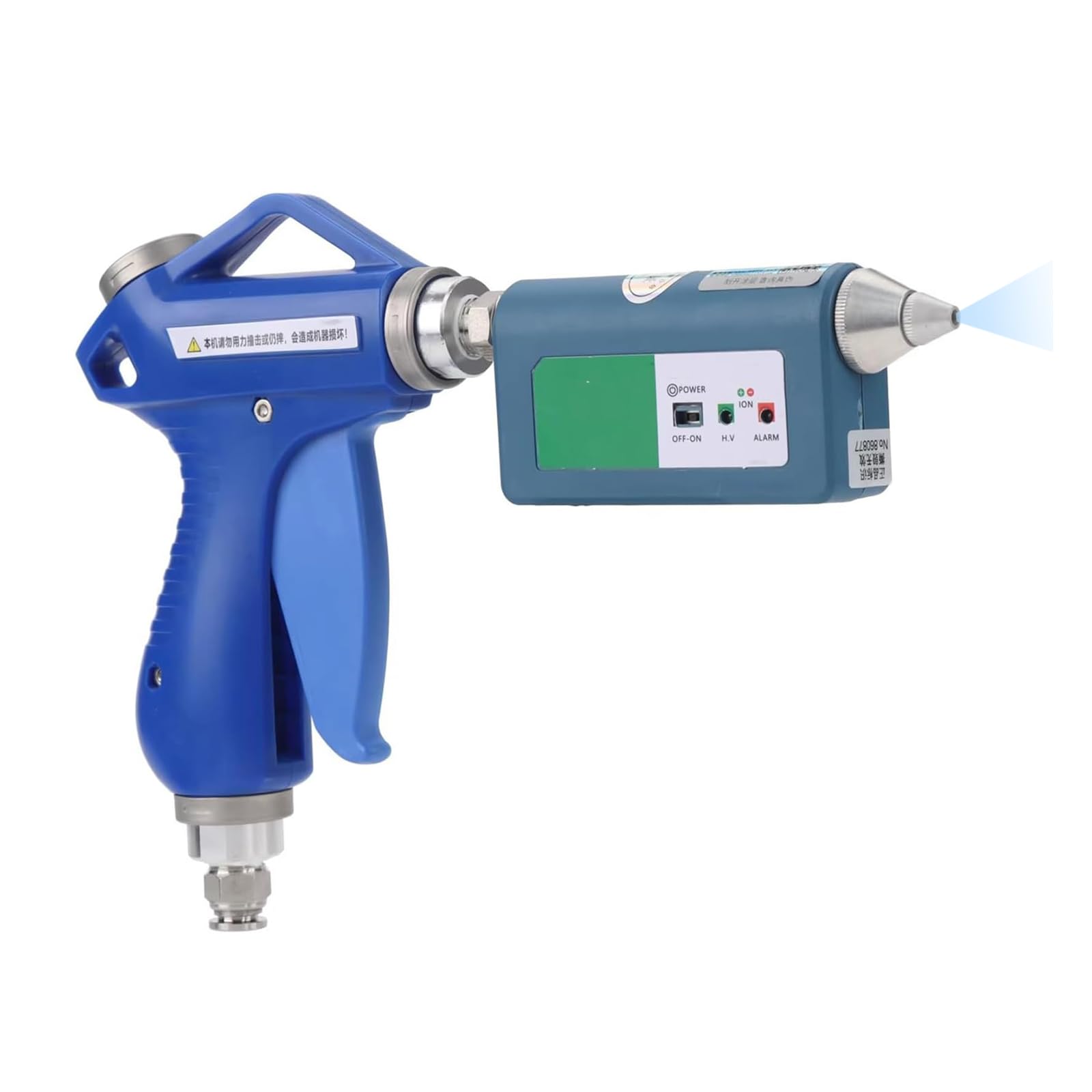 VitalisWorks Anti Static Ionizing Air Gun, Handheld Static Eliminator, with Tungsten Steel Ion Needle/8cm Throttle Valve, Used with Air Compressor, for Electronic Assembly, Laboratory