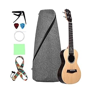 Ukulélé Soprano Plaque Supérieure en Épinette Ukulele De 26 Pouces Et Panneaux Latéraux en Peluche De Bois De Rose Et De… - Les Beatles, Paul McCartney, John Lennon, RIngo Starr, George Harrison