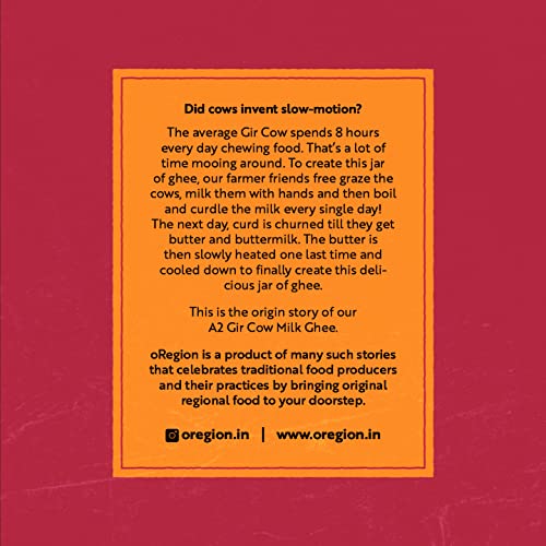 Image of oRegion A2 Pure Gir Cow Desi Ghee | 100% Organic from Grass-Fed Gir Cows | Vedic Bilona Method | Lab Certified (100ml (Pack Of 2))