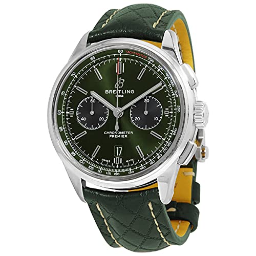 Breitling Premier Bentley Chronograph Automatic Chronometer Green Dial Men's Watch AB0118A11L1X1