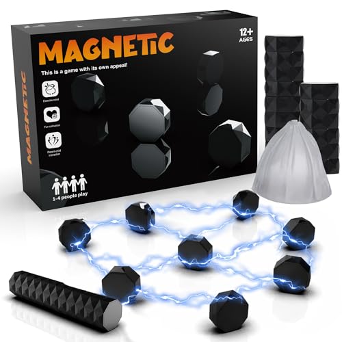 Magnetisches Schachspiel – Pädagogisches Magnetspiel mit 20 Magnetsteinen, Lern- & Reisespiel für Kinder und Erwachsene, fördert Logik und Konzentration, Familie & Reisen