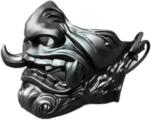 Miniatura 7 de Máscara japonesa de Hannya, demonio, oni, samurái, kabuki, prajna, diablo, máscara de media cara, cosplay, demonio japonés, prajna, cubierta facial