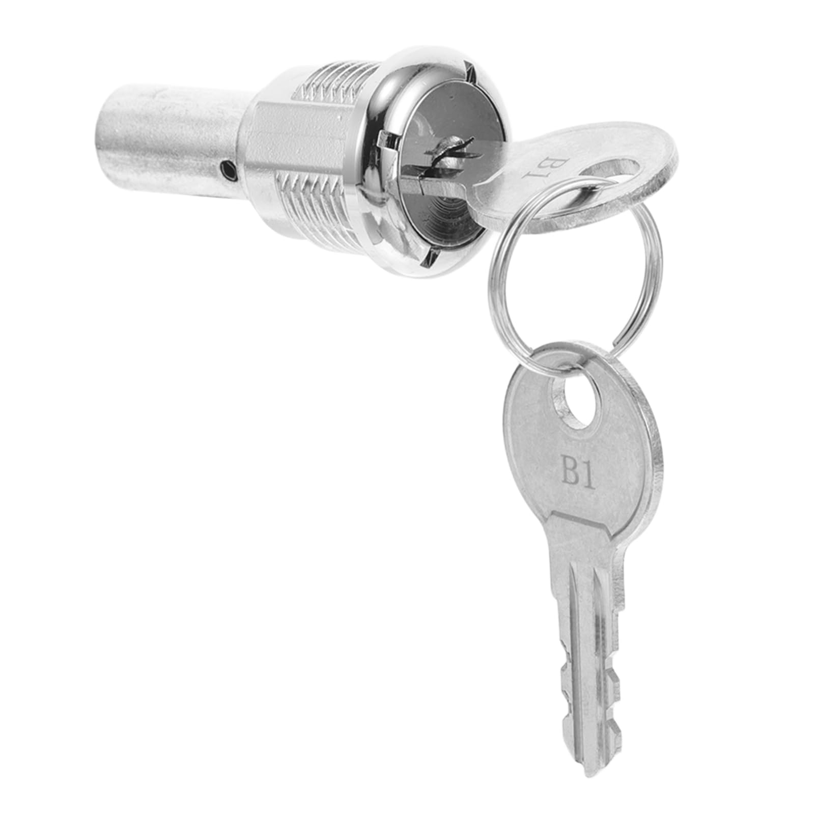 DOITOOL Gumball Machine Lock : 1 Set of Vending Machine Lock and Key Replacement, Secure Metal Assembly, Candy Dispenser, Silver, 2.63 X 0.86 Inch