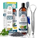 GuruNanda Advanced Oil Pulling Mouthwash for Enhanced Oral Care with Sesame & Oregano Oil, Promotes Deep Cleaning for Healthy Teeth & Gums, Alcohol-Free, 8 Oz
