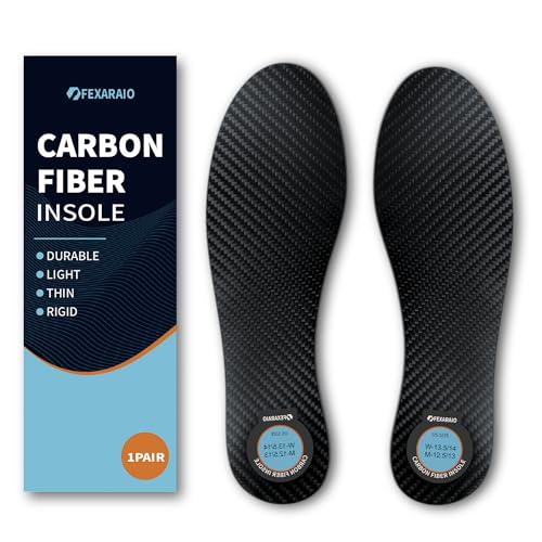 Image of Carbon Fiber Insole (1 Pair) - Rigid Foot Plate for Hallux Rigidus, Turf Toe, Fractures, Morton Extension & Arthritis | Post-Op Shoe Alternative for Men & Women(10.43In-Women's10.5-11,Men's9.5-10)