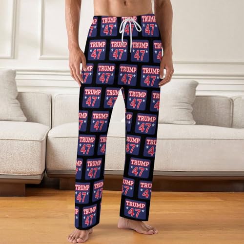 Mens Trump Pajama Pants Simple Sleep Bottoms Soft Pj Pants2