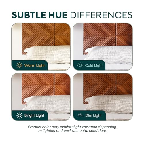 Image of Bme Rhombus Queen Bed Frame - Solid Rubber Wood with Geometric Rhombus Headboard, Walnut Finish, Scandinavian Modern Platform Bed with Sturdy Slats & Metal Legs, No Box Spring Needed