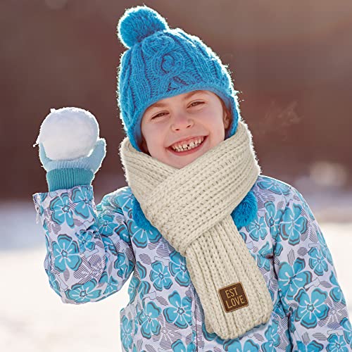 Cooraby 3 Pieces Kids Warm Scarf Winter Toddlers Knit Neck Warmer Scarves For Girls Boys #TOP5