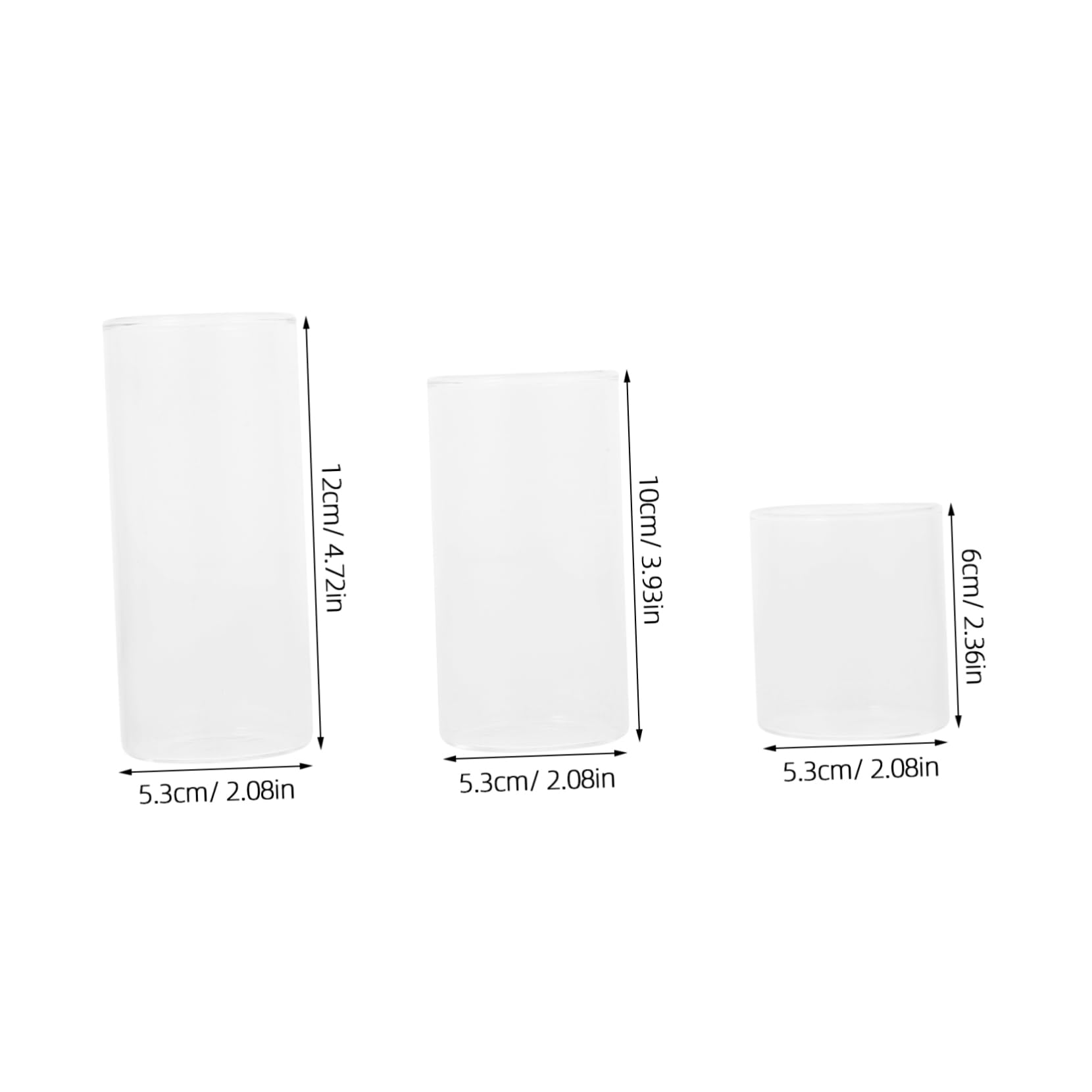 HEALEEP 3pcs Clear Glass Votive Candle Holders Decorative Holders for Pillar Candles Versatile Centerpieces for Weddings Christmas and Dinner Parties Heights