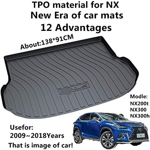 AUNAZZ/Trunk Mat Cover For LEXUS NX200t NX300 NX300H 2009-2018Years Rubber Rear Trunk Cargo Liner Trunk Tray Floor Mat Cover 1 PCS