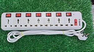 Iz I-Zone 7+7 Power Strip 7 Switch & 7 Shoket Electrical Switch Board