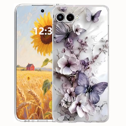Coque intégrale T-Mobile Revvl 8 5G contre chutes et rayures motif violet