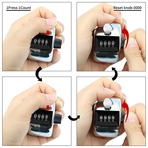 Image of 99999 5 Digit Multiuse Digital Electronic Portable Mini Hand Tally Clicker Counter Finger Ring Mantra Jaap Device Machine Cricket Umpire Counting Zikr Ziker Dhikr (Mechanical)