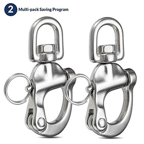 Five Oceans Swivel Eye Snap Shackle Quick Release Bail Rigging Sailing Boat Stainless