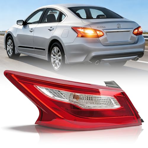Image of Driver Side Tail Lights Assembly Fits Nissan Altima Taillight 2016 2017 2018, Left Rear Brake Lamp Lens Taillights with Bulb and Harness - Factory Style
