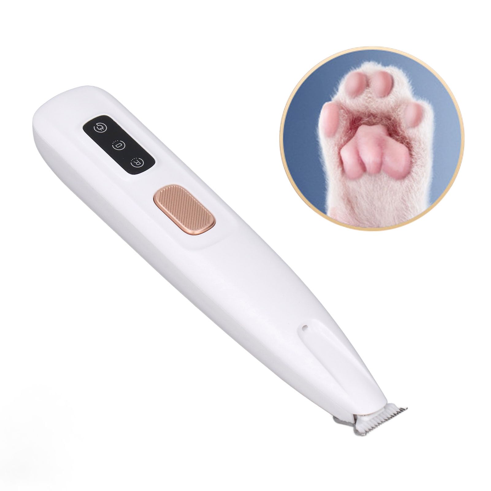 Tondeuse de Toilettage pour Chien Tondeuse à Pattes pour Animaux de Compagnie avec Lumière LED Tondeuse à Cheveux électrique Rechargeable à Faible Bruit pour Couper les Poils