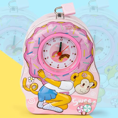 Image of Zest 4 Toyz Money Bank for Kids 2 in 1 Metal Piggy Bank with Lock N Key Table Alarm Clock for Kids Money Saving Box Gullak Money Box Coin Bank Birthday Gift Toy Age 3+