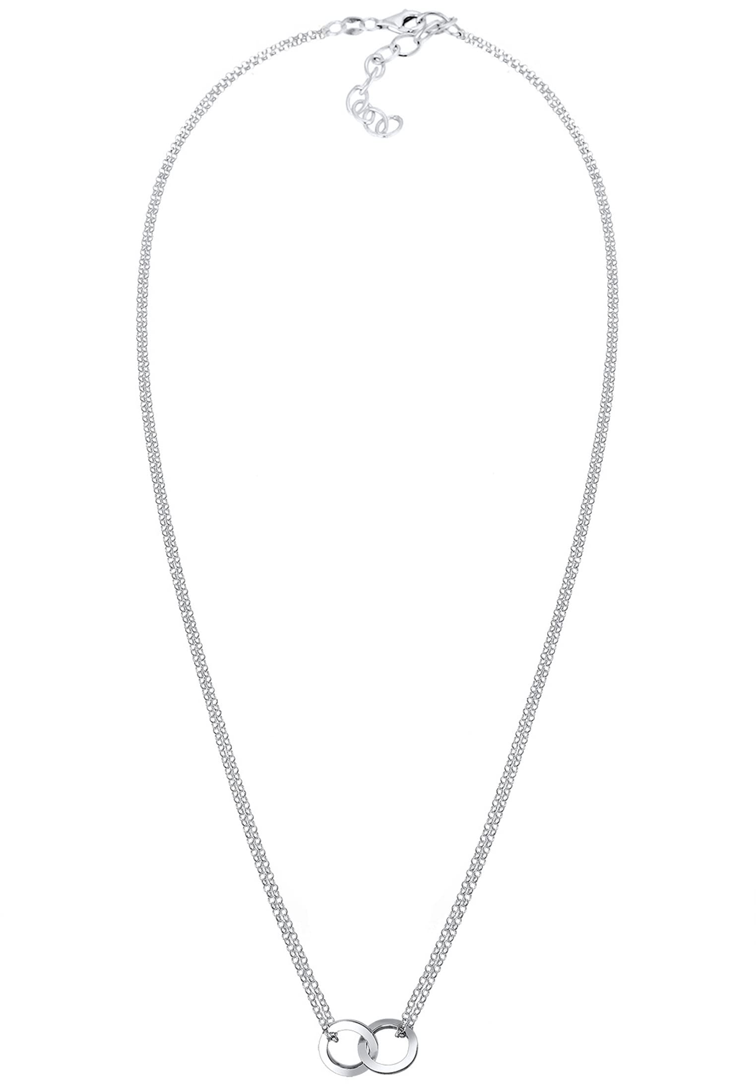 Elli Damen-Kette mit Anhänger Kreis 925 Sterling Silber