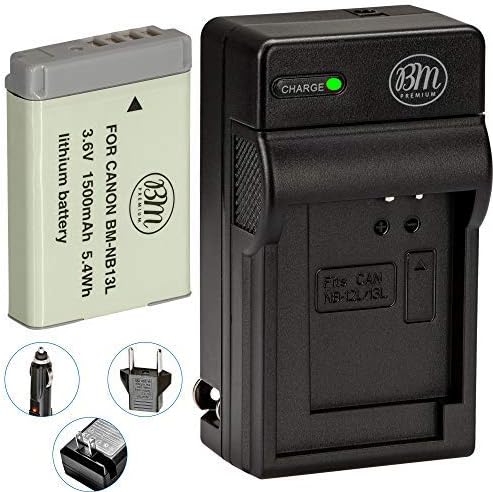 BM Premium NB-13L Cargador de batería y batería para Canon PowerShot SX740 HS, G1 X Mark III, G5 X, G5 X Mark II, G7 X, G7 X Mark II, G7 X Mark III, disponible en Yaxa Colombia