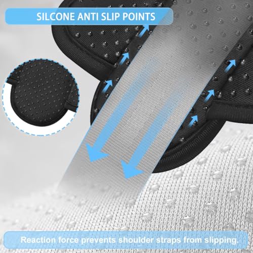 Image of ZINZ 2-Pack Universal Shoulder Pad with Ultra thick Cushion for Bag Luggage Bag Crossbody, Plus Long & Anti-Slip & Breathable,Drak Gray-2Pack