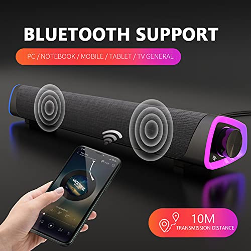 Caisson de basses stéréo Bluetooth et filaire barre de son surround 4D PC - 6
