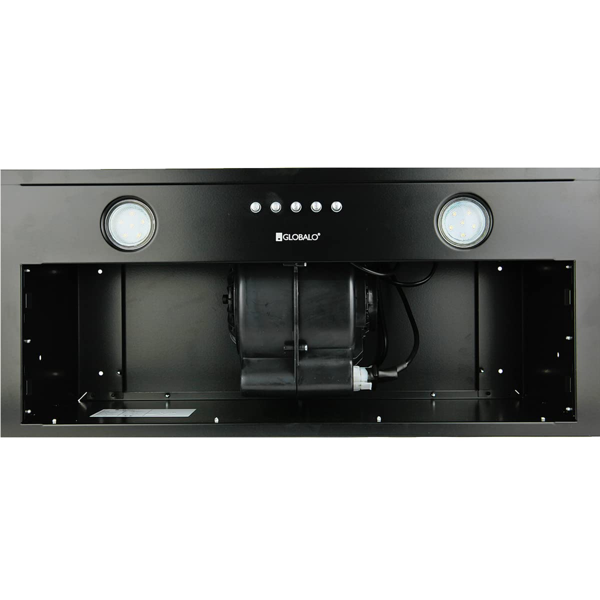 hotte aspirante encastrable, meuble bas hotte aspirante de cuisine, hotte aspirante encastrée 60 cm, meuble bas série acier de cuisine, Delico 60.1 Black