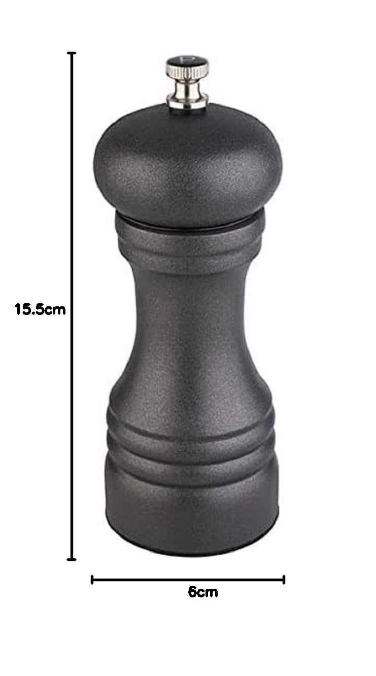APS Macinapepe Gunmetal, pepiera, macinino in acciaio inox, grado di macinatura regolabile, 6 x 6 cm, altezza 15,5 cm