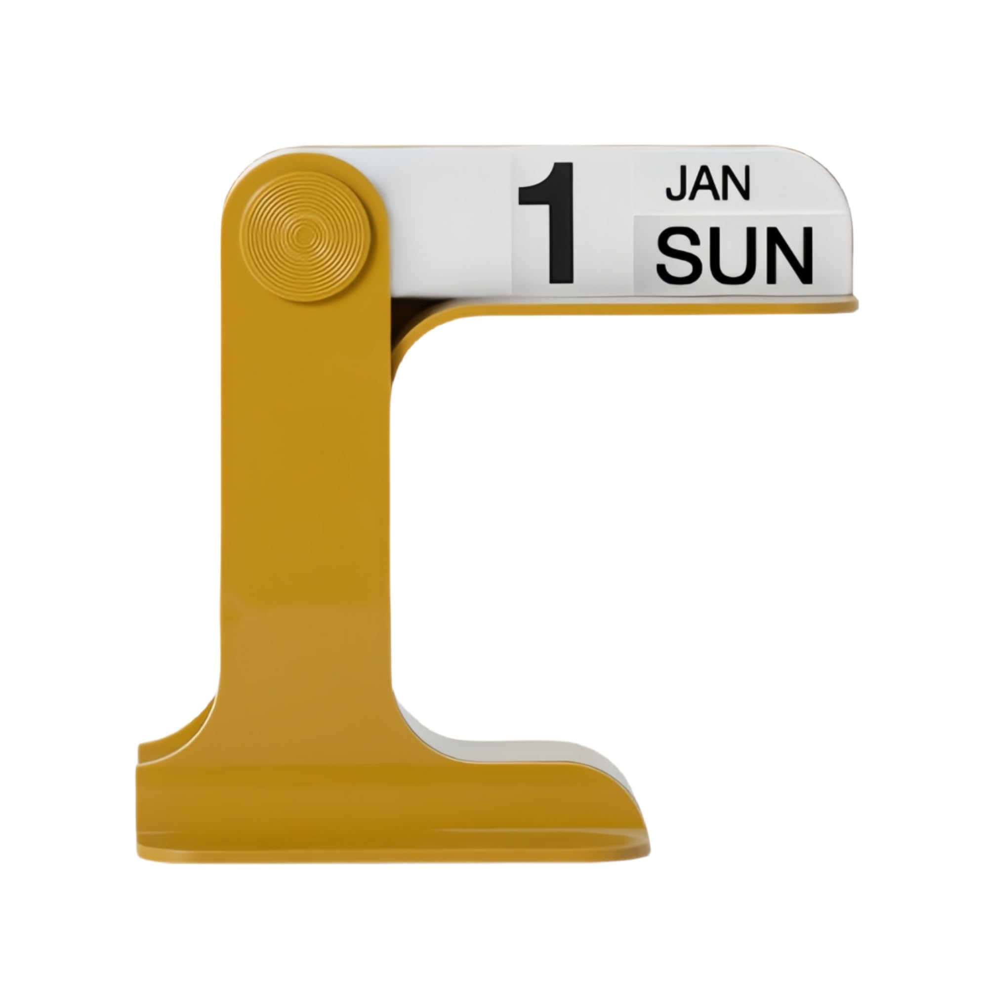 Zgantrix Mustard Yellow Flip Perpetual Calendar, Desk Calendar 2024-2025 For Daily Office Home Decor Desk Ornament Desk Accessories Home Office Decor Monthly Weekly Daily Desktop Perpetual Calendar (Yellow)