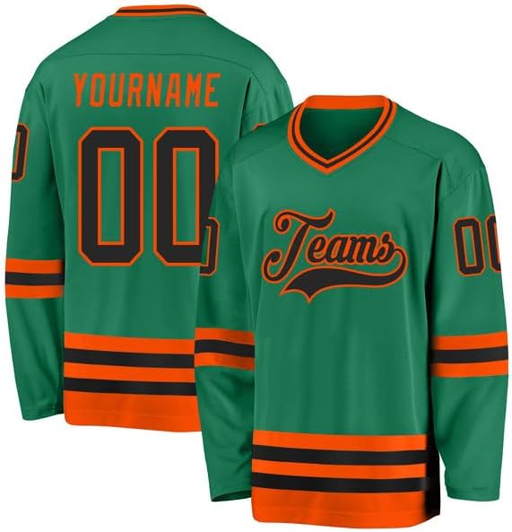Custom Long Sleeve Jersey, Custom Light Blue White Hockey Jersey, Hockeys Jerseys for Men, Women with