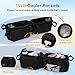 PHOEBUS BABY Double Stroller Caddy Organizer with 2 Insulated Cup Holder, Parent Console Fits for BOB Duallie, Jeep, Baby Jogger City Mini GT2 and UPPAbaby, Double Jogging Stroller Accessories