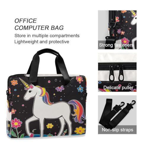 Funda para laptop portátil 15.6 pulgadas con asa y correa miniatura 6