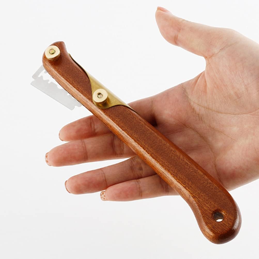 Angoily Bread Lame Tool Bread Knife with Blade, 1 Set Dough Baking Cutter with Blades, Baker Tools Set for Kitchen, Wooden Slicer for Bakers, Making French Sourdough Knives