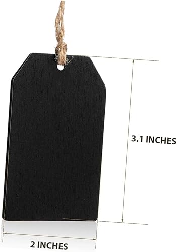 Miniatura 2 de Didiseaon Caballete de pizarra para decoración de Navidad, 20 piezas, letrero colgante de pizarra para manualidades, pequeña pizarra, aserrín,