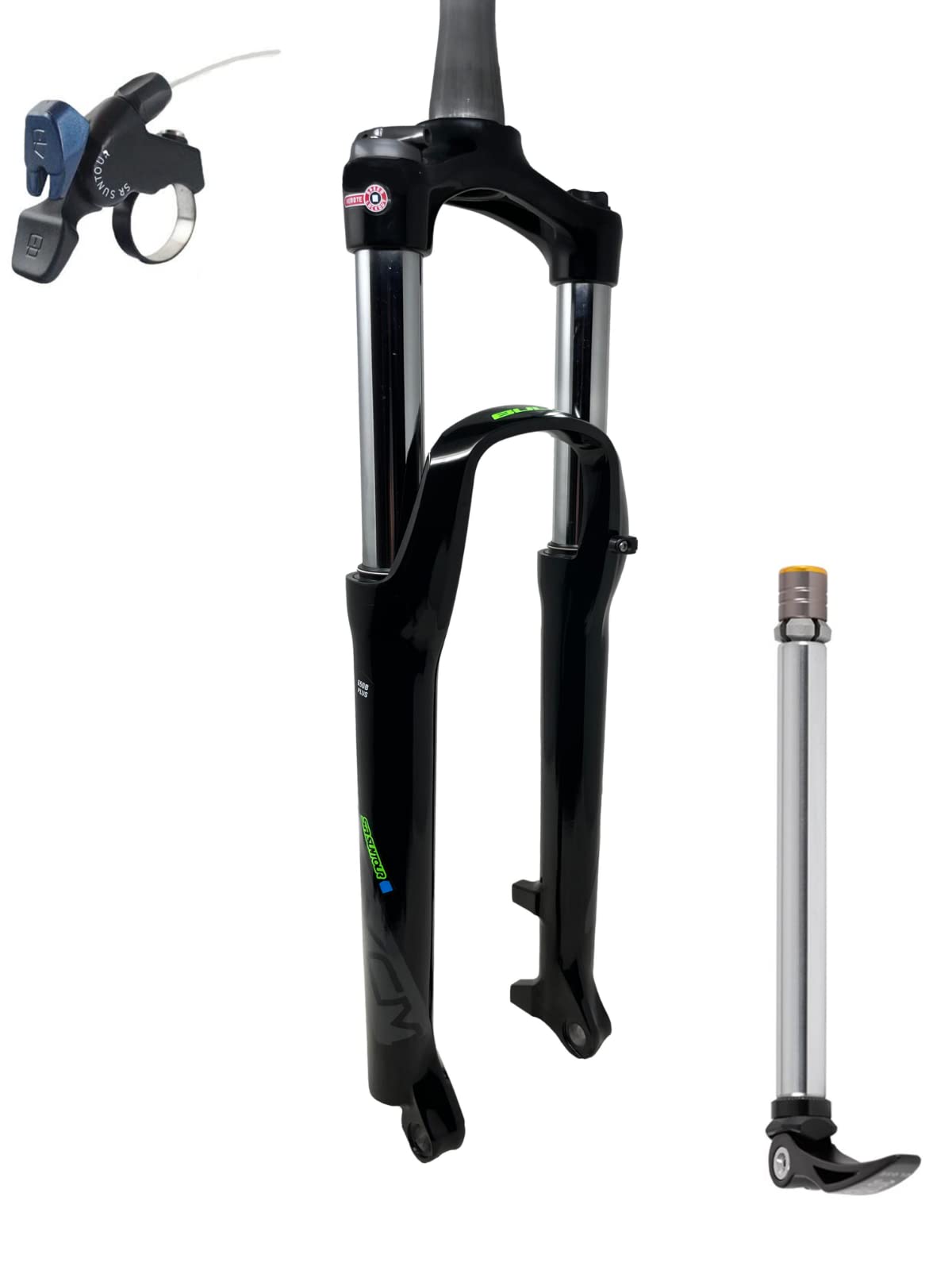 Zxgsxiou Black Suntour Sr Xcm 32 27.5" Tapered Boost 1-1/8"-1.5" Suspension Bicycle Fork