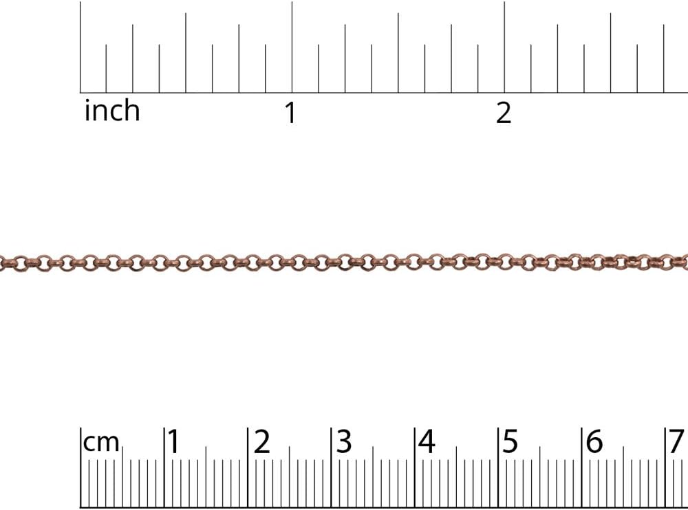 JewelrySupply 2mm Antique Copper Plated Rolo Chain (Priced per Foot)