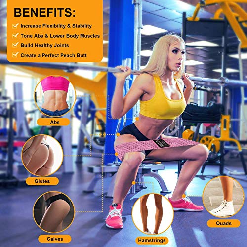 Image of TEENOR SOTTIN Resistance Bands for Legs and Butt Set,Fabric Workout Bands Fitness Bands for Women and Men 3 Set Exercise Bands