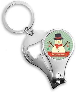 Feliz Natal boneco de neve ilustração desenho animado anel alicate chaveiro abridor de garrafa cortador