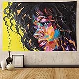 Polymiskls 78.7x59.1 Inches African American Black Girl Tapestry Wall Hanging Aesthetic Afro Girls...