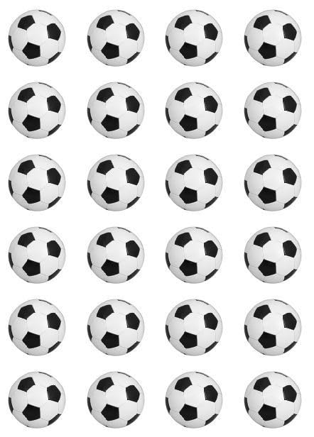 24 x PRECUT Edible Football Cupcake Fairy Cake Wafer Decoration Toppers Soccer