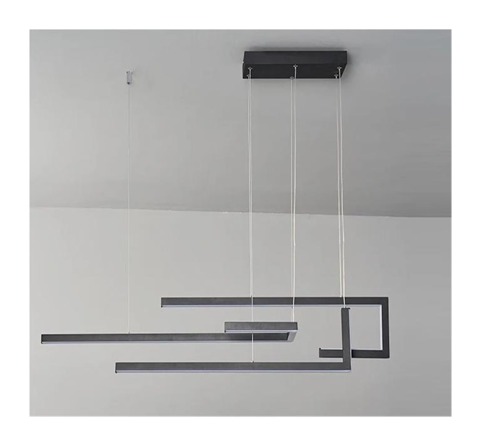 Lustre suspension cuisine et bureau noir or lampe de plafond moderne pour grenier