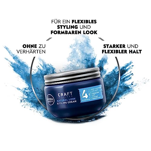 NIVEA MEN Styling Cream im 1er Pack (1 x 150ml), Haarcreme für formbaren Halt ohne zu verhärten, flexibles Haargel für einen Natural Look