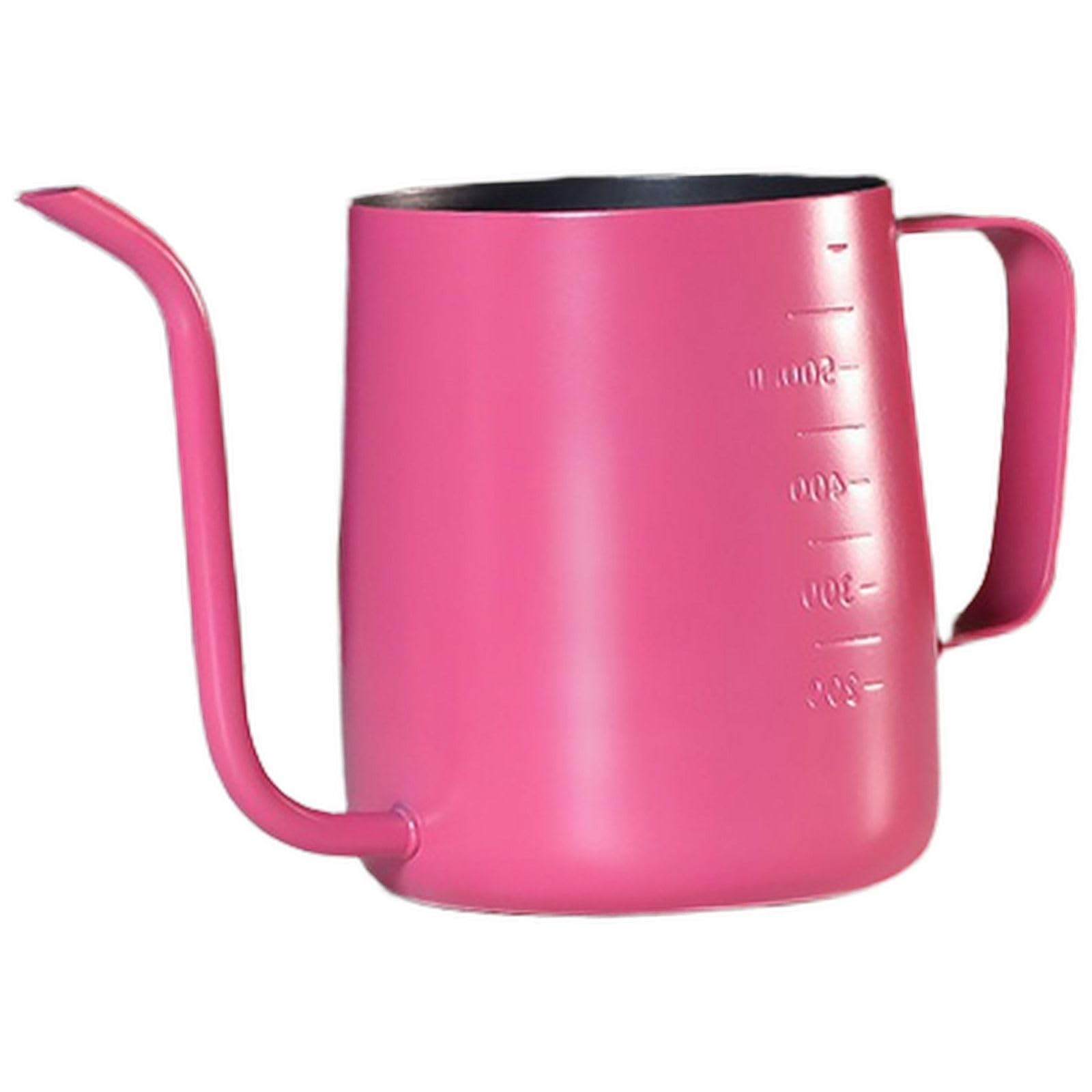 Hanging Filter Coffee Pour Over Kettle Stainless Steel with Teflon Coating Long Spout for Kitchen Countertop and Office Desk Brewing (Pink, 3.54 × 2.76 × 4.45 in)