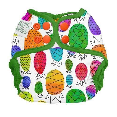 Image of Nicki's Diapers One Size Snap Cloth Diaper Cover | Adjustable Waterproof Cover for Baby Boys or Baby Girls | Coves Prefold Cloth Diapers, Flat Diapers, or Fitted | 8-35+lbs