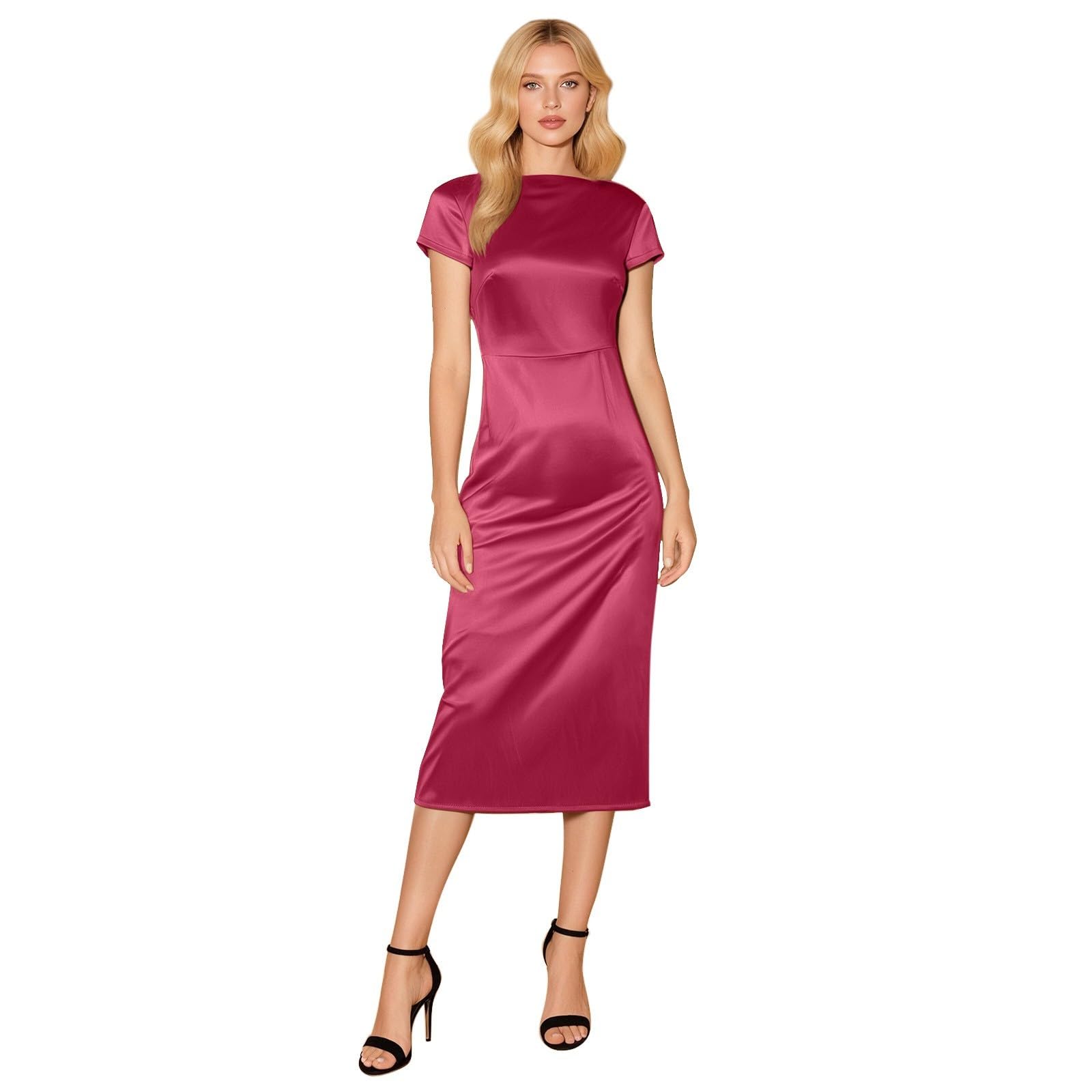 Générique Damska luźna sukienka maxi w stylu boho, na co dzień, na plażę, elegancka, elegancka, z krótkim rękawem, vintage, bawełna, len, duży rozmiar, nadruk na imprezę A22
