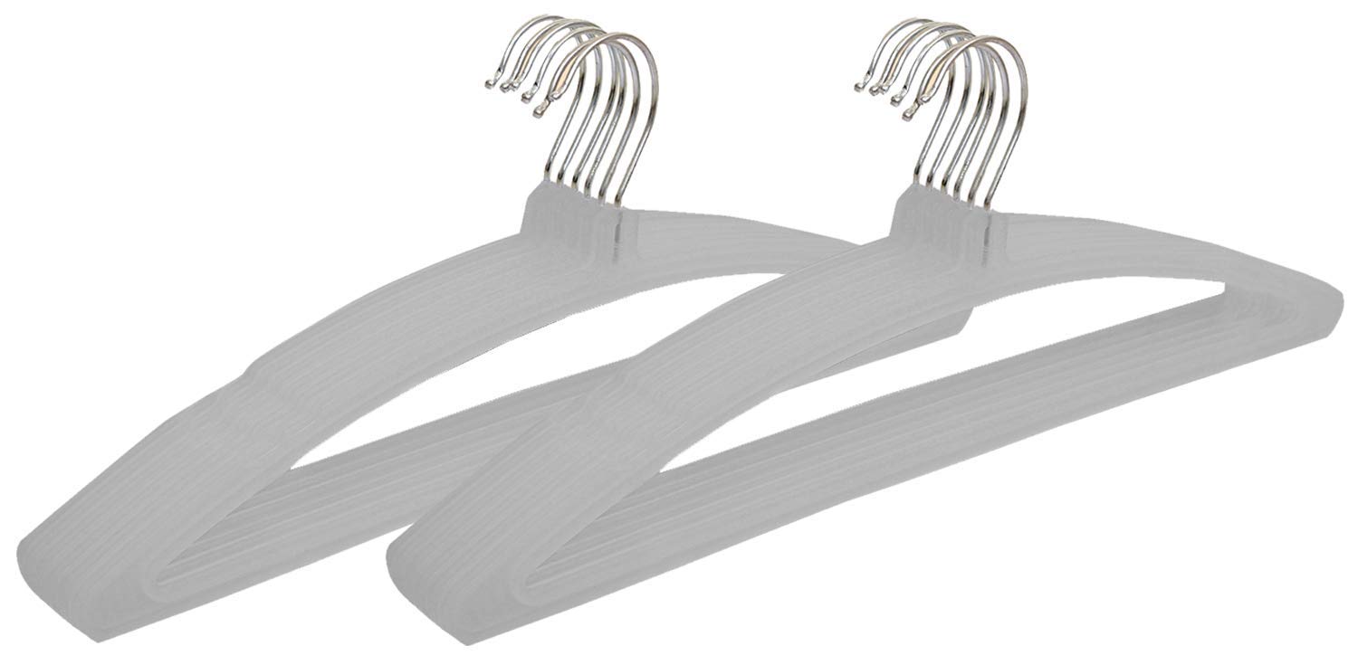 Kismis24 Piece Plastic Hanger, Grey