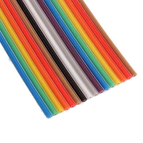 Cable conector plano IDC 16 pines 2.7m multicolor miniatura 2