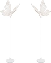 2PCS Wedding Butterfly LED Floor Lamp Adjustable 57.5-70.1 Inch Creative Butterfly Ceiling Lamp with 48W Warm White LED, 110V US Plug for Romantic Party & Ceiling Decoration
