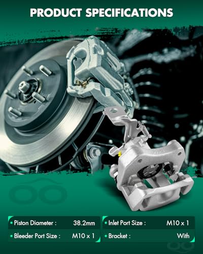 Image of SCITOO 19B6129 Rear Right Disc Brake Caliper w /Bracket For Pontiac For Vibe 2009-2010,For Toyota For Matrix 2009-2013,Single Piston