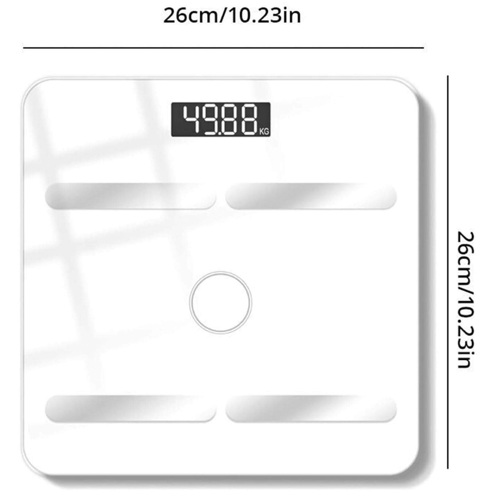 Cyfrowa Waga Waga Do Pomiaru Tkanki Tłuszczowej Bluetooth Cyfrowy Wyświetlacz Waga Waga Łazienkowa Wielofunkcyjna Waga łazienkowa(Black)