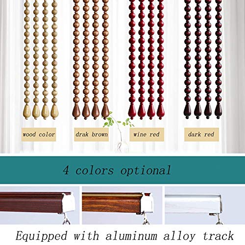 Rideaux de perles en bois pour porte : masquez le vis-à-vis facilement - 3